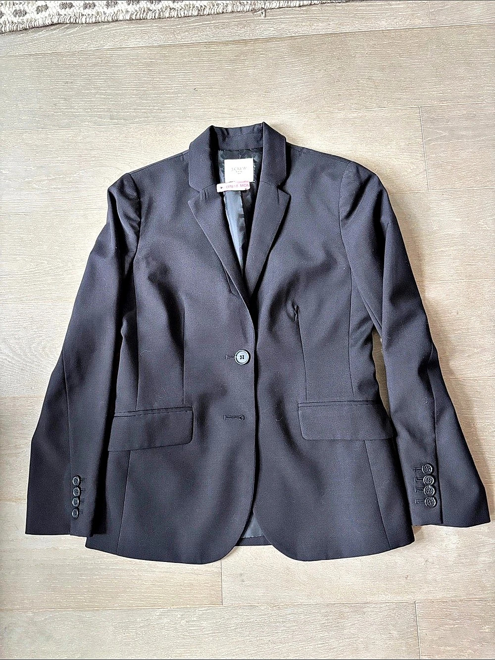 J.Crew Wool Blend Blazer in Black Size 0P